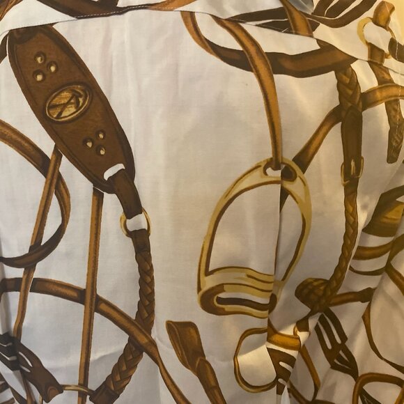 NWT- WOMANS-LAUREN RALPH LAUREN  BRIDLE PRINT SHIRT - SIZE SMALL - Picture 3 of 7